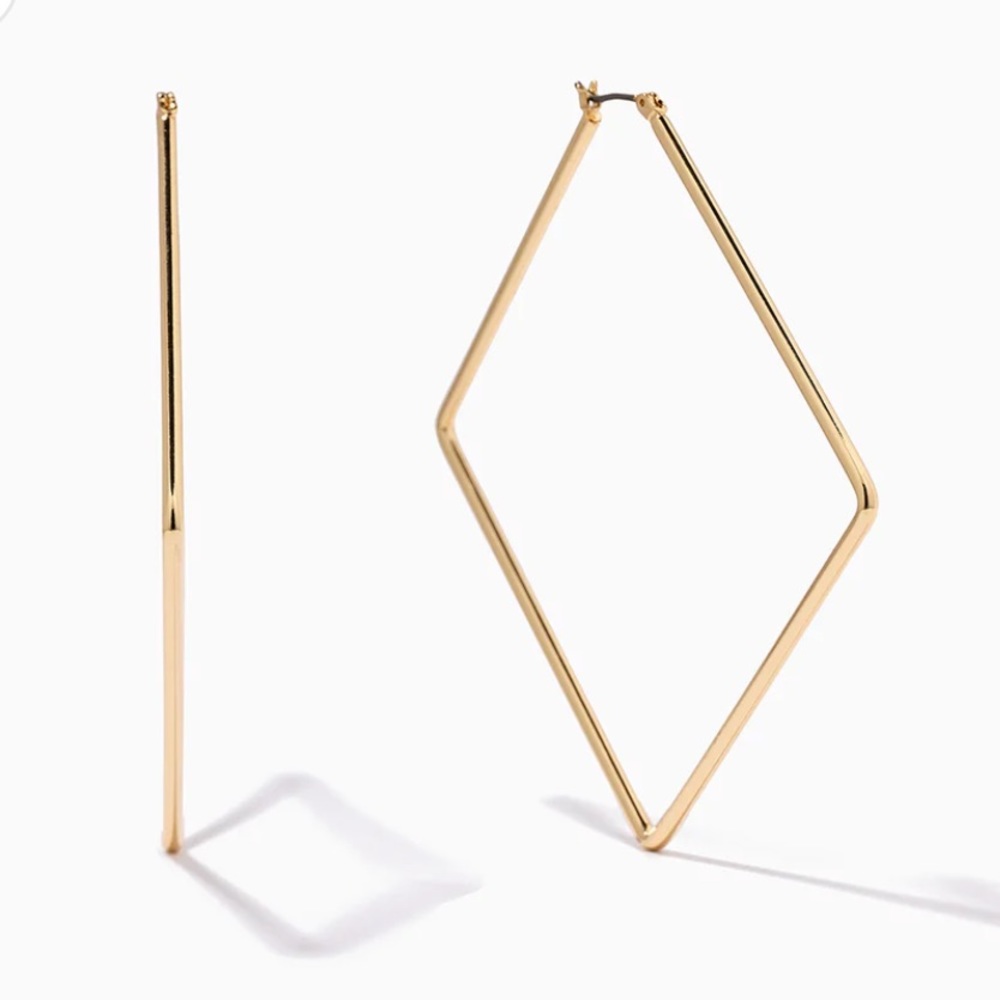 Uncommon James large girl boss earrings gold
